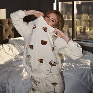 Cinnamon Club Espresso Martini Embroidered Patch Hoodie